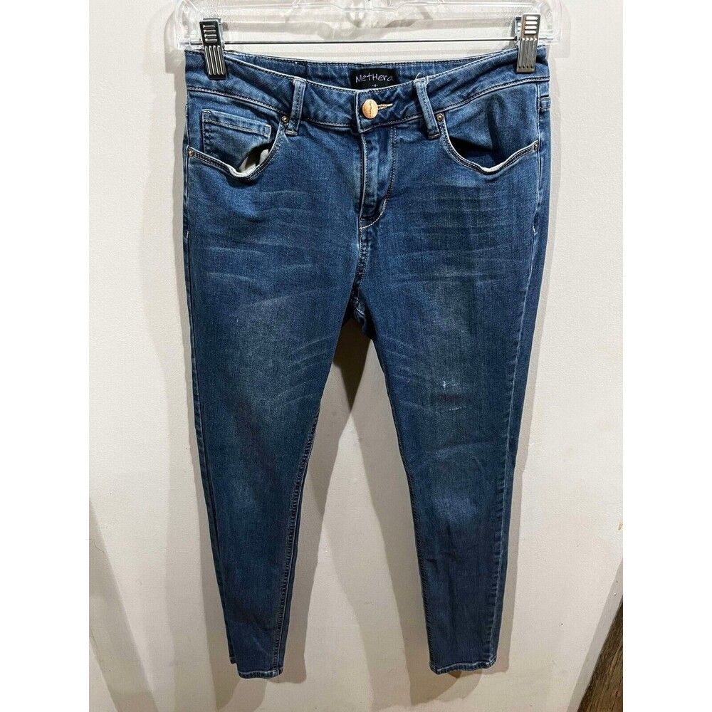 MetHera Jeans Womens 4 Blue Denim Mid Rise Skinny Cut Everyday Wear Casual